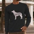 Belgian Malinois Dog Silhouette Long Sleeve T-Shirt Gifts for Him