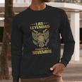 Camiseta Cumpleanos Hombres Leyenda Noviembre Playera Long Sleeve T-Shirt Gifts for Him