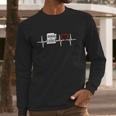 Cass Slot Machine Heartbeat Long Sleeve T-Shirt Gifts for Him