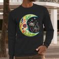 Cat Moon Sugar Skull Dia De Los Muertos Day Of He Dead Long Sleeve T-Shirt Gifts for Him