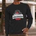 Cincinnati Red Mustache Long Sleeve T-Shirt Gifts for Him