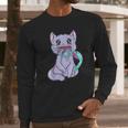 Creepy Kawaii Anime Cat Horror Pastel Goth Long Sleeve T-Shirt Gifts for Him