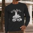 Cute Halloween Funny Halloween Day Run Away Bloody Bunny Skeleton Long Sleeve T-Shirt Gifts for Him