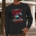 Dabbing Heart Masked Happy Valentines Day Frontline Warrior Long Sleeve T-Shirt Gifts for Him