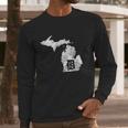 Detroit Michigan Motor City Midwest D Mitten Long Sleeve T-Shirt Gifts for Him