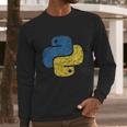 Distressed Python Logo For Engineers Long Sleeve T-Shirt Gifts for Him