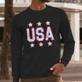 Distressed Usa Patriotic Logo Long Sleeve T-Shirt Gifts for Him