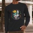 Djing Dj Fox Furry Furries Tail Ears Cosplay Long Sleeve T-Shirt Gifts for Him