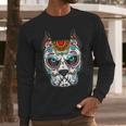 Dog Sugar Skull Funny Day Of The Dead Matching Group Long Sleeve T-Shirt Gifts for Him