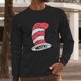 Dr Seuss Cat In The Hat Big Hat Black Long Sleeve T-Shirt Gifts for Him