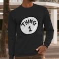 Dr Seuss Thing 1 Emblem Red Long Sleeve T-Shirt Gifts for Him