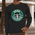 Drink Covfefe Funny Parody Logo Long Sleeve T-Shirt Gifts for Him