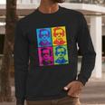 Edgar Allan Poe Gift Literary Gothic Pop Art Colors Long Sleeve T-Shirt Gifts for Him