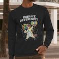 Embrace Differences Dabbing Unicorn Long Sleeve T-Shirt Gifts for Him