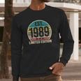 Est 1989 - 32 Years Old - 32Nd Birthday Gift Vintage Retro Long Sleeve T-Shirt Gifts for Him