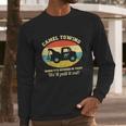 Funny Camel Towing Retro Adult Humor Saying Funny Halloween Gift Long Sleeve T-Shirt Gifts for Him