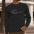 Funny Fishman Gift Dictionary Definition Design Long Sleeve T-Shirt Gifts for Him