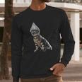 Funny Halloween Cat Tin Foil Hat Conspiracy For Men Long Sleeve T-Shirt Gifts for Him