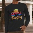 Funny Retro Surfing Logo Long Sleeve T-Shirt Gifts for Him