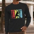 Funny Retro Tennis Logo Long Sleeve T-Shirt Gifts for Him