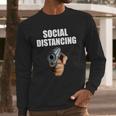 Funny Social Distancing Gun Long Sleeve T-Shirt Gifts for Him