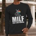 Funny Vintage Milf Man I Love Farming Long Sleeve T-Shirt Gifts for Him