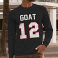 The Goat 12 Jersey 5 Time Champ New England Football Long Sleeve T-Shirt Gifts for Him