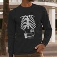 Halloween Rib Cage Skeleton Junk Food Belly Xray Long Sleeve T-Shirt Gifts for Him