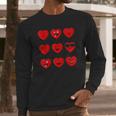 Heart Emojis Valentines Day Funny Emoticons Long Sleeve T-Shirt Gifts for Him