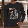 Japanese Retro Art Ninja Saving The Maiden Samurai Warrior Long Sleeve T-Shirt Gifts for Him