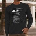 Jeep Noun Long Sleeve T-Shirt Gifts for Him