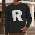 Letter R Alphabet Capital Initial Spell Word Long Sleeve T-Shirt Gifts for Him