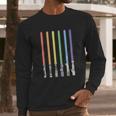 Lgbt Light Sword Pride Saber Ally Lgbtq Long Sleeve T-Shirt Gifts for Him