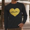 Love A Hamilton Golden Signature Heart Long Sleeve T-Shirt Gifts for Him