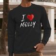 I Love Heart Molly Family Name Long Sleeve T-Shirt Gifts for Him