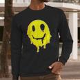 Melting Smiley Face Halloween Long Sleeve T-Shirt Gifts for Him