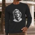 Mens Marilyn Monroe Half Skull Long Sleeve T-Shirt Gifts for Him