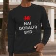 Nai Goraur Byd Worlds Best Nephew Welsh Wales Great Gift Long Sleeve T-Shirt Gifts for Him