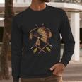 Native American War Bonnet Bow Arrows Feathers And Tomahawk Long Sleeve T-Shirt Gifts for Him