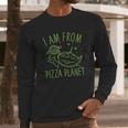 Neon Green Alien Pizza Planet Long Sleeve T-Shirt Gifts for Him