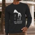 No Justice No Peace Black Lives Matter Long Sleeve T-Shirt Gifts for Him