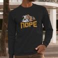 Nope Lazy English Bulldog Funny Dog Pet Lover Long Sleeve T-Shirt Gifts for Him