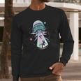 Pastel Goth Alien Abduction Aesthetic Spaceship Nu Goth Long Sleeve T-Shirt Gifts for Him