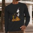 Peanuts Snoopy Jumping Into Leaf Autumn Shirt Long Sleeve T-Shirt Gifts for Him