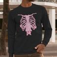 Pink Ribs Bat Pastel Goth Halloween Kawaii Skeleton Witch Long Sleeve T-Shirt Gifts for Him