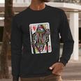 Queen Of Hearts Playing Card Long Sleeve T-Shirt Gifts for Him