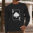 Queen Of Spades Playing Card Long Sleeve T-Shirt Gifts for Him