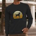 Redbone Coonhound Dog Silhouette Vintage Retro Long Sleeve T-Shirt Gifts for Him