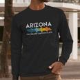 Retro Arizona Az The Grand Canyon State Hiking Backpacking Cool Gift Long Sleeve T-Shirt Gifts for Him