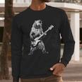 Retro Bear Playing Bass Guitar Bear Guitarist Music Lovers Long Sleeve T-Shirt Gifts for Him